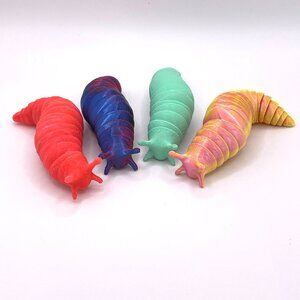 Set of 4 3D Printed Fidget Slugs-Sensory Toys-ADHD Toy-New